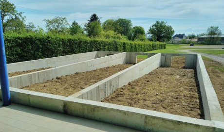 Réalisation d'un soubassement béton pour pose de bungalows pour la ville de Mâcon