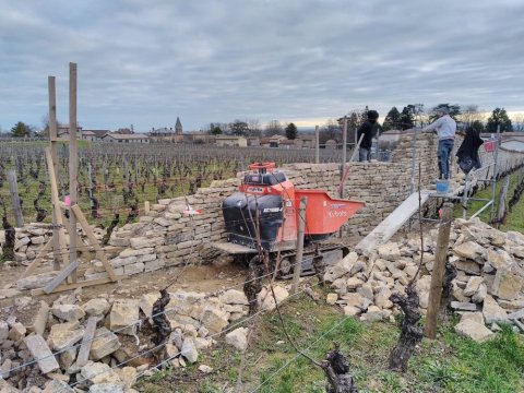 Création de muret en pierres vers Lacrost